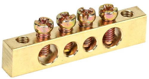 Шина Кэаз OptiKit PEN "земля-ноль" 6х9мм 4/2 4 группы крепление по краям картинка 